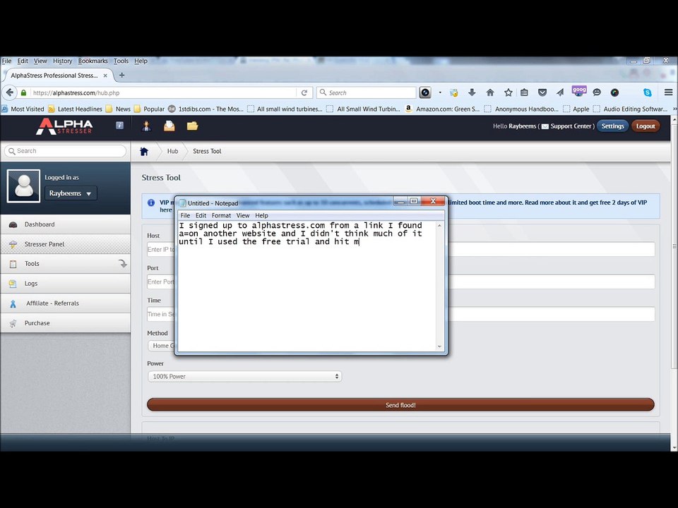 The only ip booter/stresser to use! Alphastress.com