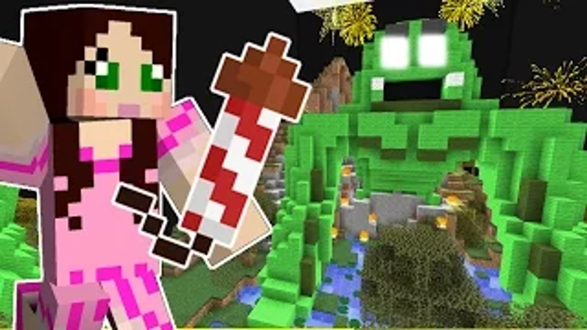 ⁣PopularMMOs Minecraft: MUSICAL FIREWORKS MONSTER! - Pat and Jen Mini-Game GamingWithJen