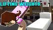 PopularMMOs Minecraft: LIFTING WEIGHTS Pat and Jen Custom Command GamingWithJen