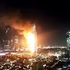 Fire Attack at burj khalifa Dubai