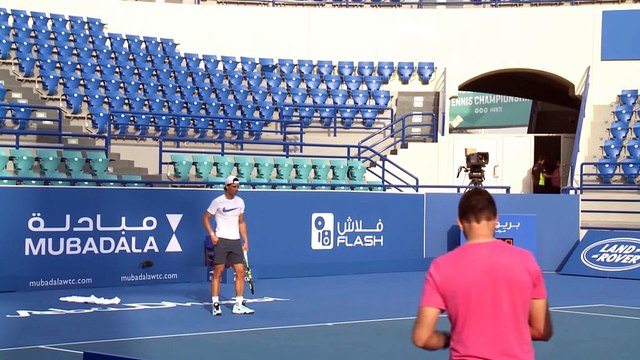 Rafael Nadal Press conference & Practice / Final at the MWTC 2016 in Abu Dhabi