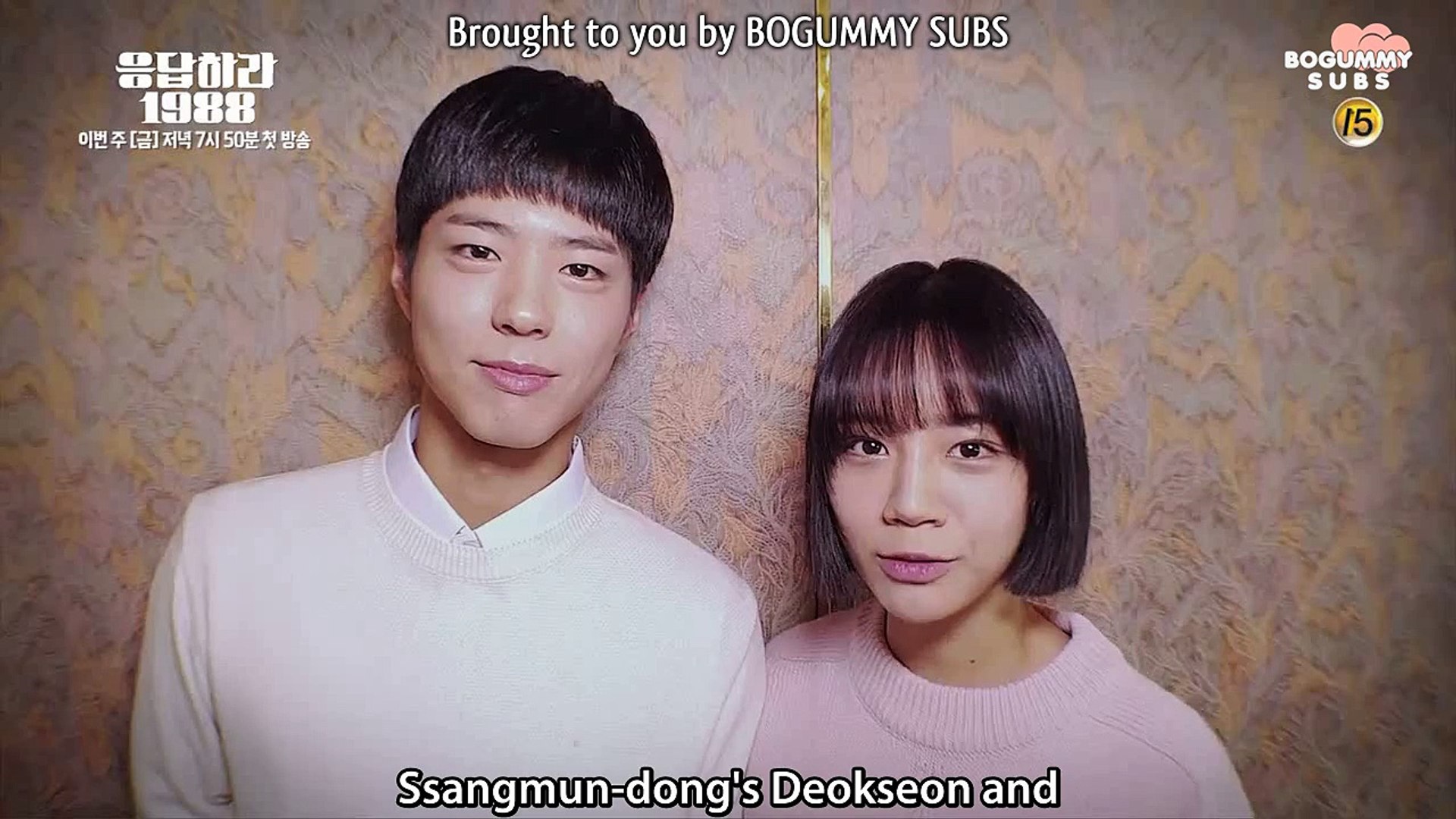 ENG] 151104 Park Bogum & Hyeri 'Reply 1988' Promo - video Dailymotion