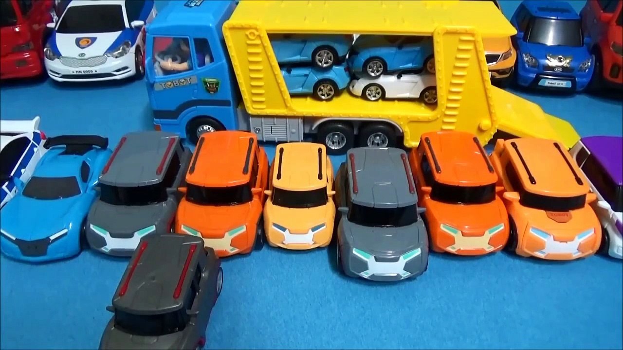 Tobot carrier car Toy 또봇 캐리어카 놀이 또봇자동차 14대 운반했어요 X Y