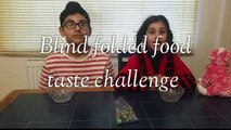 Blind folded food taste challenge Princess of challenges