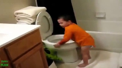 Toddler Dunks His Head in Toilet
