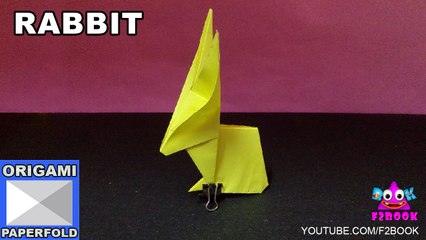 How to make an Origami Rabbit || Origmai For Kids Learning Video F2BOOK Video 85