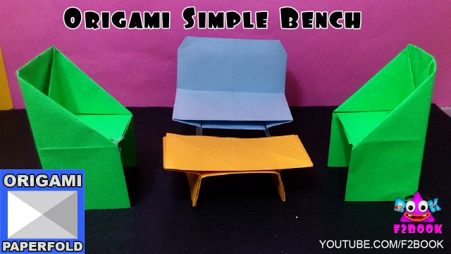 Origami - How to make a Table - how to make Paper Folding instructions F2BOOK Video 90