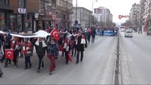 Sivas'ta Sarıkamış Şehıtleri İcin Yürüyüs Düzenlendi