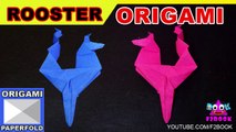How to make - Origami Roster - Paper Animal Craft For Kids - F2BOOK Video 79