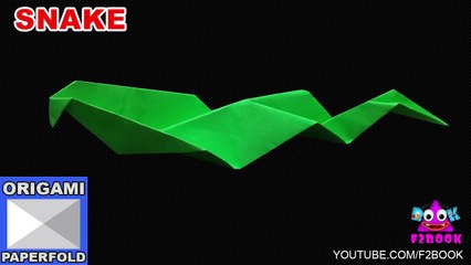 How to Make a Paper Snake - Easy Way - Origami For Kids F2BOOK Video 81