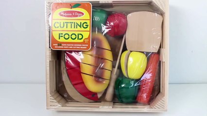 Toy cutting velcro wooden & plastic fruits food playset Fruta de madera para cortar & Surprise eggs