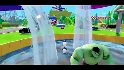 Fun with HULK, Lightning McQueen Cars and Disney Donald Duck !