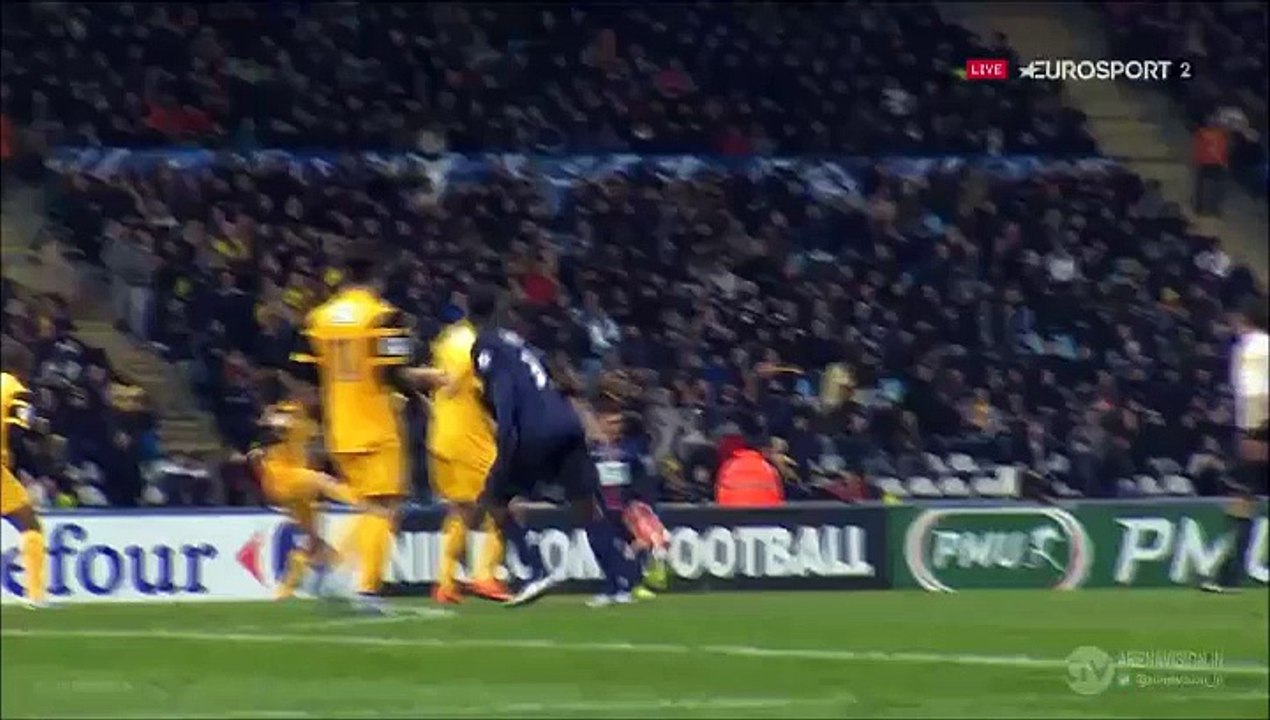 0-1 Zlatan Ibrahimoviu0107 Goal France  Coupe de France  Round 9 - 03.01.2016, ES Wasquehal 0-1 Paris St. Germain