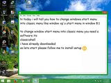How to change Windows 8.1 start menu in Classic Menu