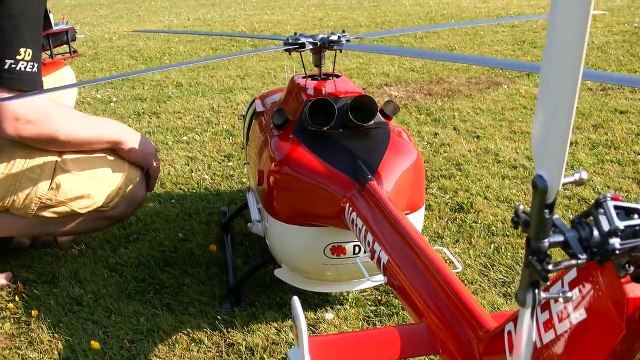 BO 105 DRF GIANT SCALE RC TURBINE MODEL HELICOPTER FLIGHT / Turbine meeting 2015 *1080p50f