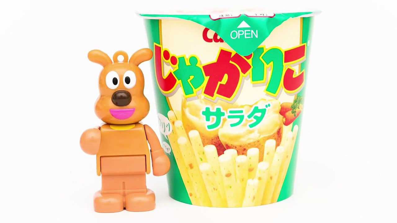 アンパンマンおもちゃアニメ カルビーじゃがりこサラダを食べる PPCandy Channel Anpanman Toy Anime