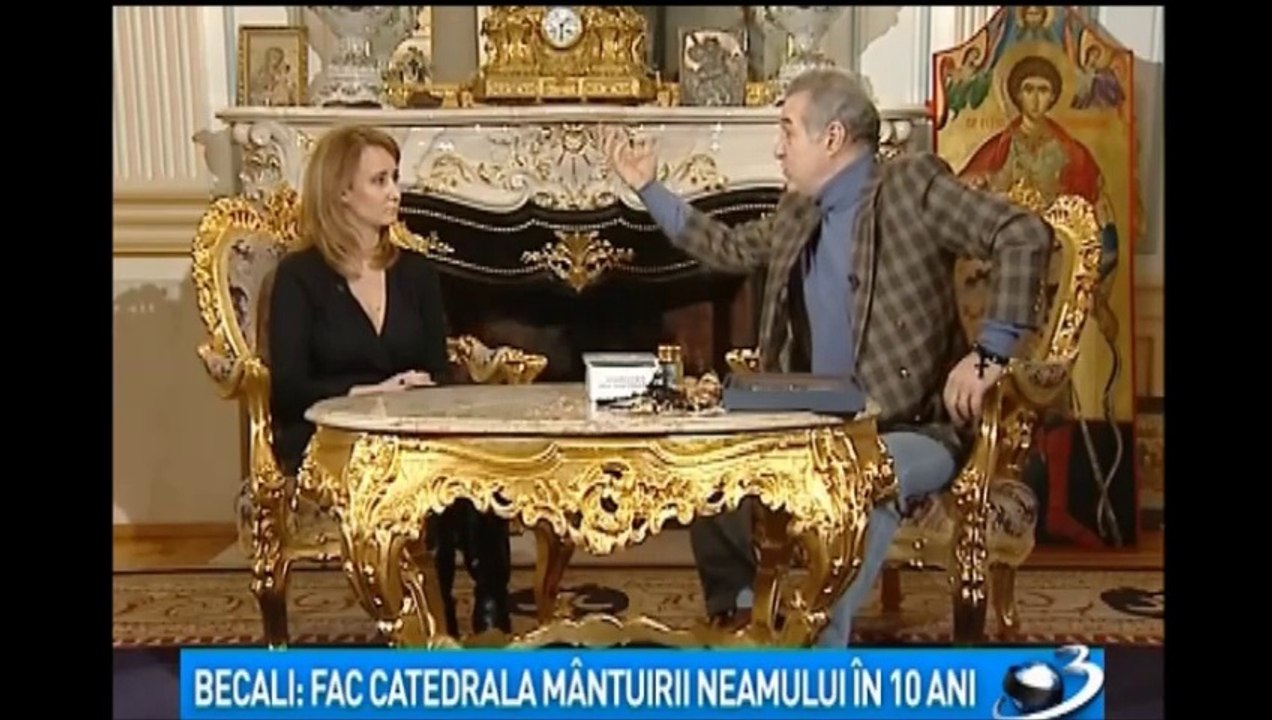 Gigi Becali - interviu de Craciun si lectie de cateheza ortodoxa pentru Catalina Porumbel