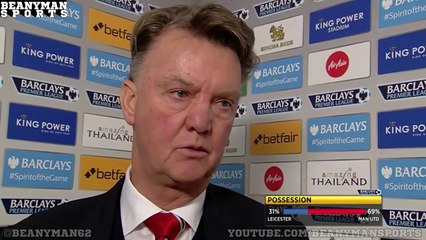 Leicester 1 1 Manchester United Louis van Gaal Post Match Interview Disappointed With Draw