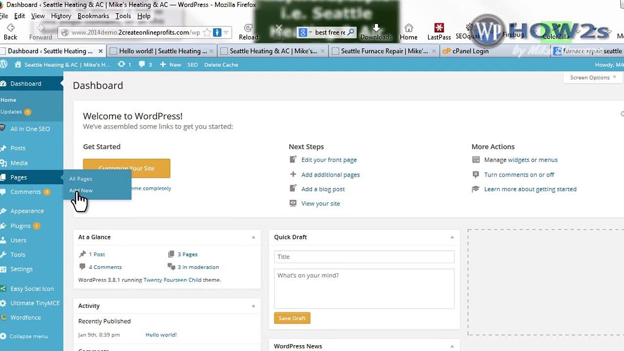WordPress Tutorial for Beginners  Twenty Fourteen Theme  Properly Make a Website with WordPres... [HD, 720p]_clip8