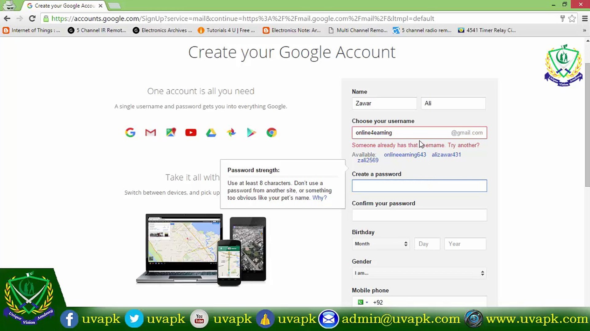 How To Make Gmail Auuount in Urdu Hindi