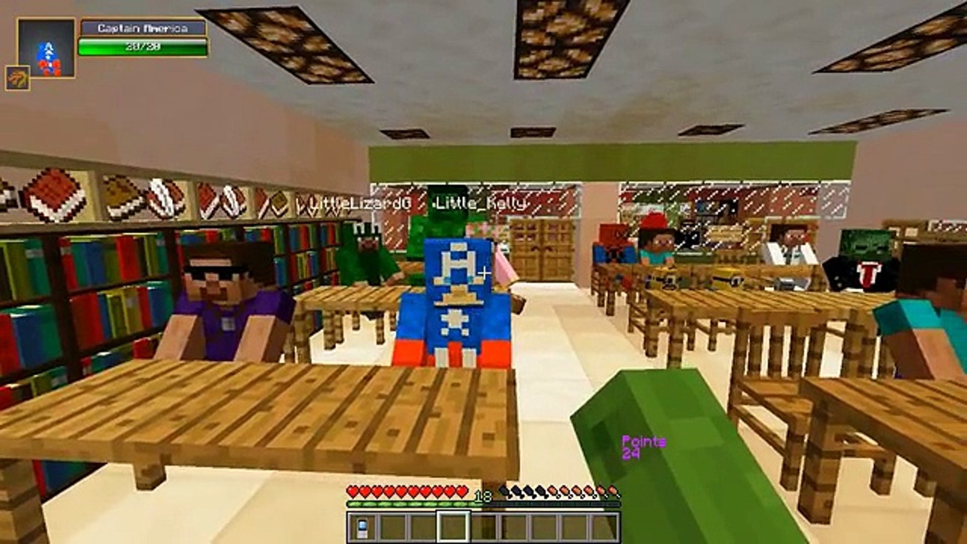 ⁣Minecraft School : IRON MAN SAVES THE SCHOOL!