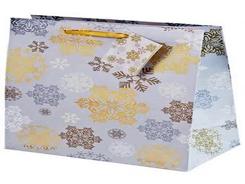 Стильный подарок на именины - Пакет подарочный новогодний Кристальный снегопад в г. Новосибирск