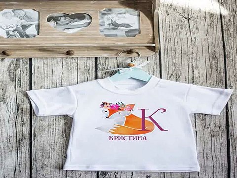 Четкий подарок на день рождения - Футболка детская с вашим текстом Цветочные буквы в г. Великий Новгород