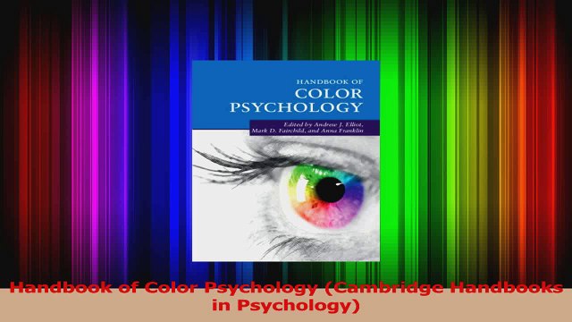 PDF Download Handbook of Color Psychology Cambridge Handbooks in Psychology Download Full Ebook