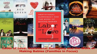 PDF Download  Labor of Love Gestational Surrogacy and the Work of Making Babies Families in Focus PDF Full Ebook