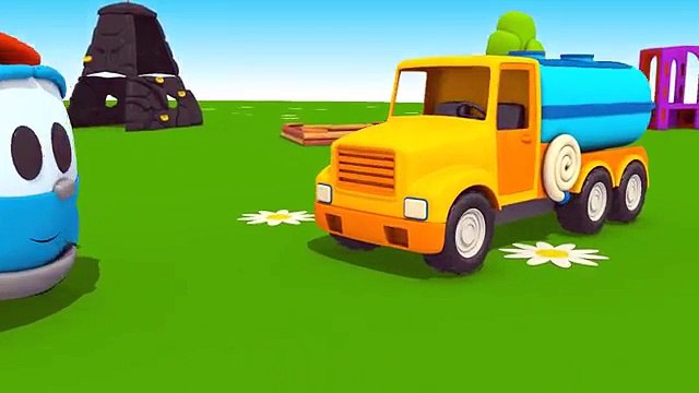 -TRUCK Cartoons - Leo the Toy Trucks WATER TANKER TRUCK!