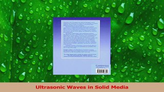 PDF Download  Ultrasonic Waves in Solid Media Download Full Ebook