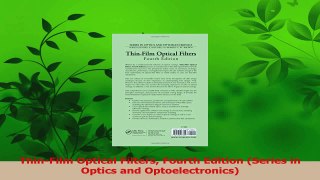 PDF Download  ThinFilm Optical Filters Fourth Edition Series in Optics and Optoelectronics Read Full Ebook