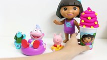 Play Doh Ice cream cups Minions Peppa pig Hello Kitty Dora Spongebob