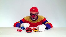 Dima der lustige Clown! Ein Abenteuer mit dem roten Rennwagen - für Kinder