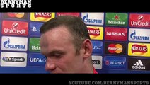 Manchester United 0 0 PSV Eindhoven Wayne Rooney Post Match Interview