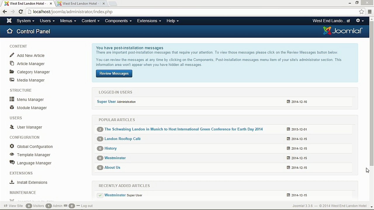 024 Solution - Creating and formatting articles - Working with Joomla! 3.3