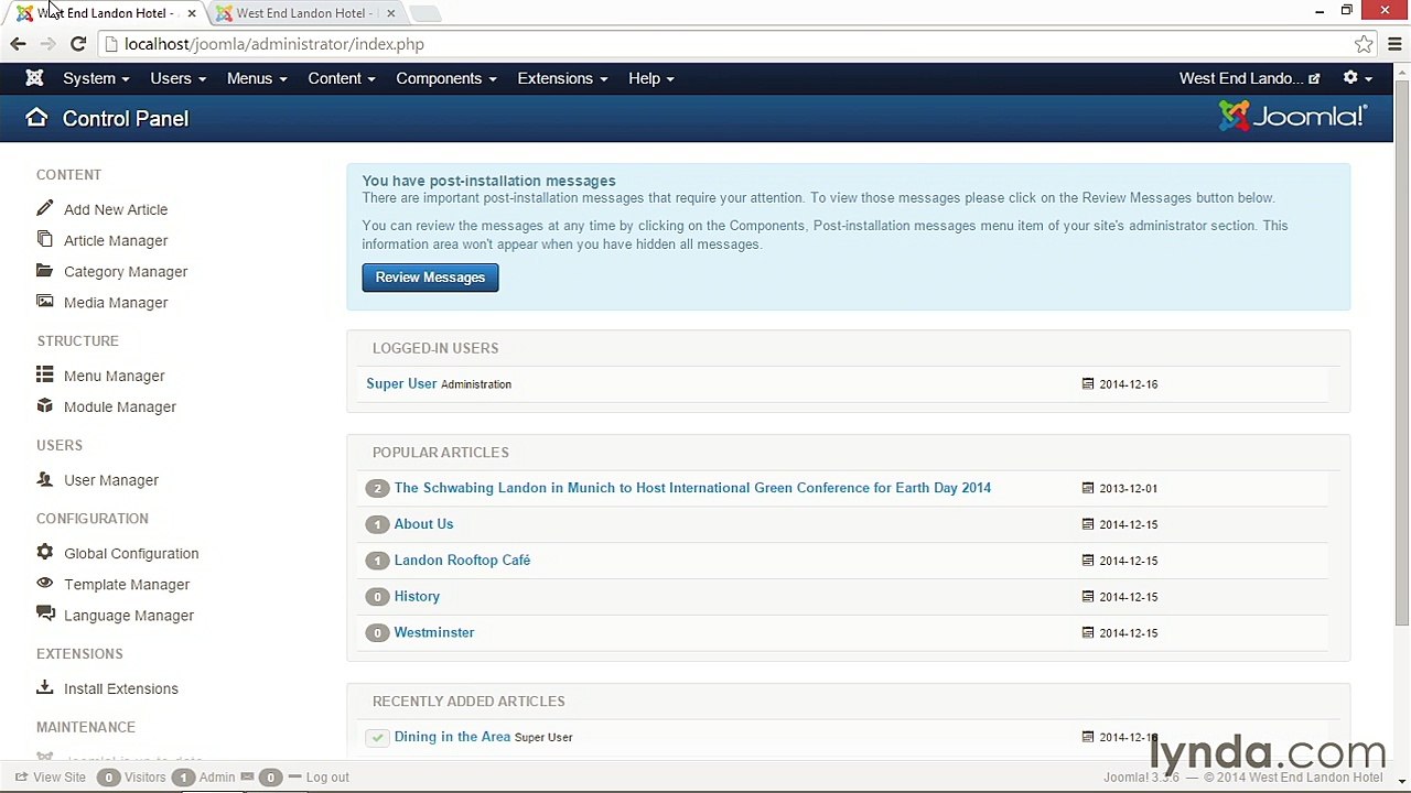 027 Understanding parent and child menu items - Working with Joomla! 3.3