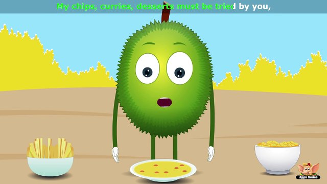 Jackfruit Fruit Rhyme for Children, Jackfruit Cartoon Fruits Song for Kids