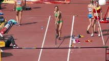 Oops! moment of an Irish beautiful pole vault woman