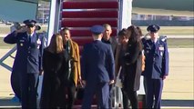 Raw: First Family Arrives Home from Holidays