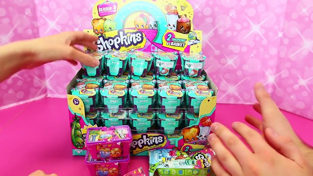SHOPKINS SEASON 3 BLIND BAGS Giant Blind Baskets Surprise Toys Unboxing + Season 1 & 2 Bli