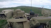 M2 Bradley Firing From Perspective View Its Powerfull 25 Mm Cannon