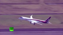 Japans first ever passenger jet takes maiden test flight