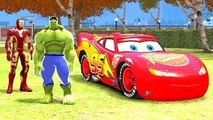 [Avengers] Iron Man & HULK w/ The Famous Lightning McQueen Cars Normal Day for Superhero!