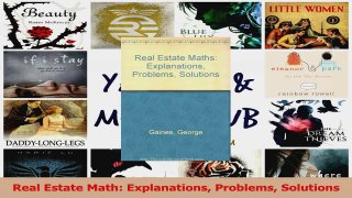 PDF Download  Real Estate Math Explanations Problems Solutions Download Online
