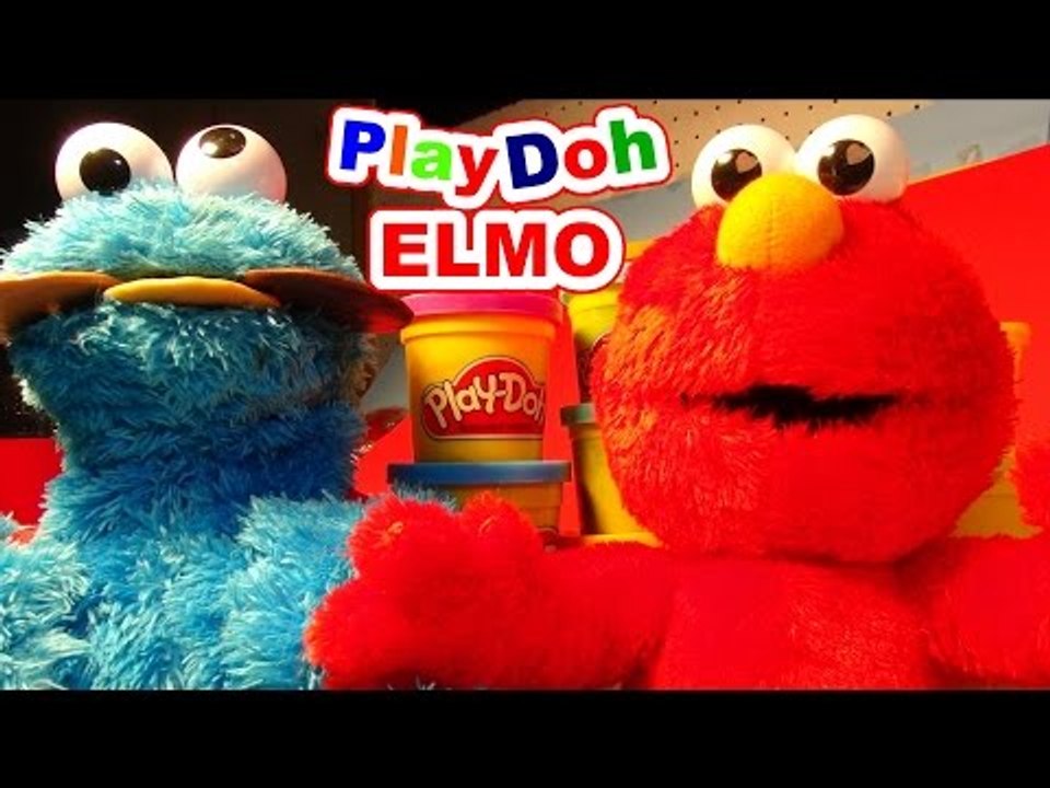 Cookie Monster Chef and The Teletubbies make ELMO from Play Doh Top YouTube Kids Channel