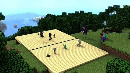 Monster School (Preschool) Dodgeblock! Minecraft Animation
