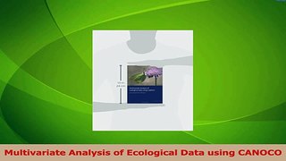 Read  Multivariate Analysis of Ecological Data using CANOCO PDF Online