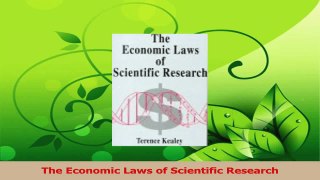 Read  The Economic Laws of Scientific Research Ebook Free
