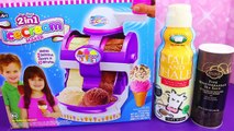 ICE CREAM MAKER The Real 2 In 1 Ice-Cream Machine Cra-Z-Art Food Tasting by DisneyCarToys